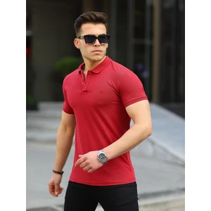 Bordo Renk Polo Yaka Erkek Tişört