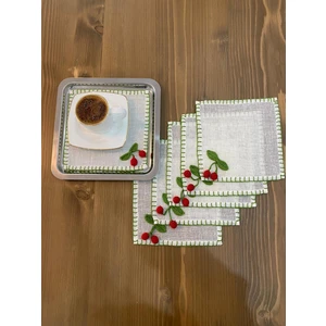 Halatçı Home Kahve Sunum Peçetesi Kirazlı Örtü