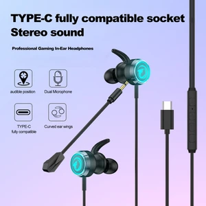 Kablolu Oyun Kulaklığı Type-C Bağlantı Noktaları Müzik Dinleme Hifi Ses Efekti Kablolu (Yurt Dışından)