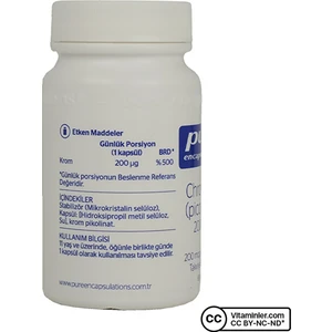 Pure Encapsulations Chromium Picolinate 200 Mcg 60 Kapsül