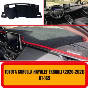 A3D Torpido Koruma Toyota Corolla 2019+ Hayalet Ekran Ön Göğüs / Panel /  Torpido Koruması - Kılıfı - Halısı