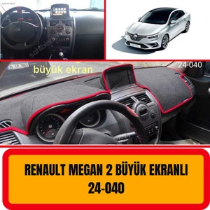 A3D Torpido Koruma Renault Megane 2 Büyük Ekran Ön Göğüs / Panel /  Torpido Koruması - Kılıfı - Halısı