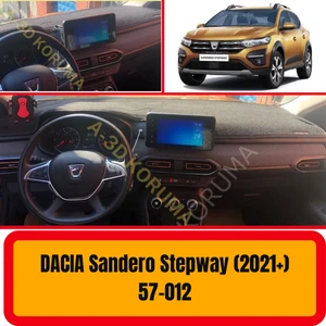 A3D Torpido Koruma Dacıa Sandero Stepway 2021+ Ön Göğüs / Panel /  Torpido Koruması - Kılıfı - Halısı