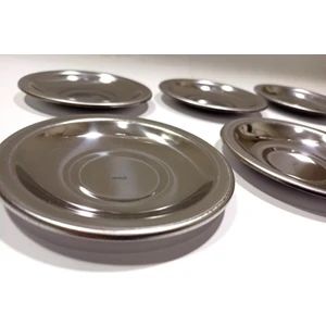 Abnturk Paslanmaz İnce Çelik 6 Adet Çay Tabağı + 6 Adet Çay Kaşığı Günlük