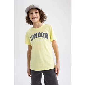 Erkek Çocuk Bisiklet Yaka Baskılı Kısa Kollu Tişört Z9320A623HS