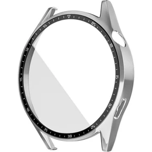 Novstrap Huawei Watch Gt3 46MM Uyumlu Ekran Koruyucu Temperli Cam ve Kasa Koruyucu Sert Pc
