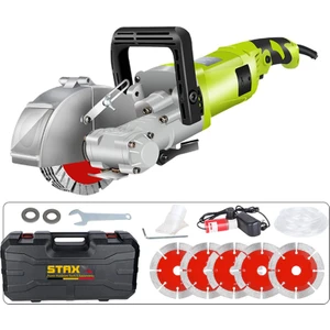 Staxx Power Duvar Oluk Açma Makinesi Kanal Açma Kesme Makinesi  5 Bıçaklı 40MM 4kw 3500WATT 4.5kg Çantalı Set