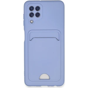 Samsung Galaxy M22 Kılıf Kelvin Kartvizitli Silikon - Lila 300099
