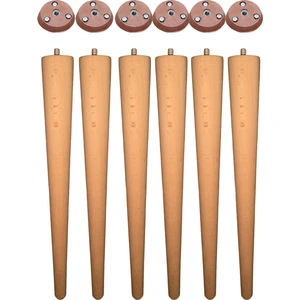Vera Hediyelik Eşya 6'lı Ahşap Ayak 41 cm Konik Sehpa Ayağı-Sandalye-Tabure-Masa Ayağı Çap:4,6cm UZUNLUK:41CM 3301000000451