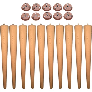 Vera Hediyelik Eşya 10'lu Ahşap Ayak 49 cm Konik Sehpa Ayağı-Sandalye-Tabure-Masa Ayağı Çap:4,6cm UZUNLUK:49CM 3301000000465