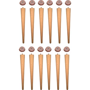 Vera Hediyelik Eşya 12'li Ahşap Ayak 41 cm Konik Sehpa Ayağı-Sandalye-Tabure-Masa Ayağı Çap:4,6cm UZUNLUK:41CM 3301000000467