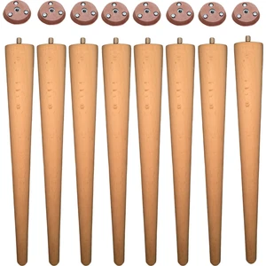 Vera Hediyelik Eşya 8'li Ahşap Ayak 49 cm Konik Sehpa Ayağı-Sandalye-Tabure-Masa Ayağı Çap:4,6cm UZUNLUK:49CM 3301000000457