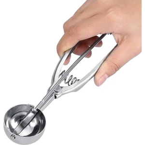 Abnturk Otomatik Dondurma Kepçesi 18/10 Paslanmaz Çelik Servis Porsiyonlayıcı