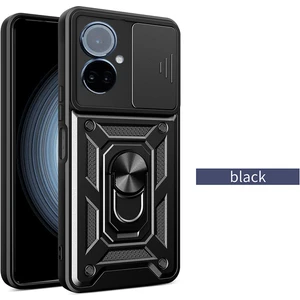 Tecno Camon 19 Kılıf Kamera Korumalı Sürgülü Yüzüklü Armor Military Tank Koruyucu Kapak