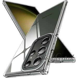 M.TK Moveteck Samsung Galaxy S23 Ultra Uyumlu Kılıf Kamera Çıkıntılı Boşluklu Hafif Sert Şeffaf Crystal Clear Slim Sararmaz