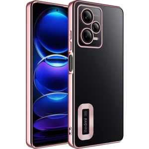 Xiaomi Poco X5 Kılıf Renkli Kenarlı Parlak Logo Açık Şeffaf Omega Silikon