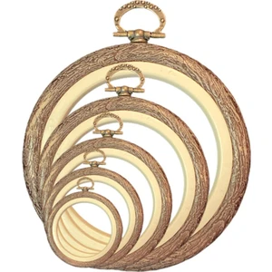 Ahşap Görünümlü Plastik Yuvarlak Pano Kasnak No: 1,2 3, 4, 5 ( 5 Adet Gönderilir)