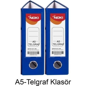Telgraf Klasör Mavi Geniş A5 Plastik 2 Adet