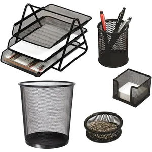 Metal Ofis Seti 5'li Siyah