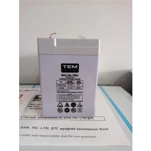 TEM Yazar Kasa Aküsü 6V 4.5A/20HR Dayanıklı ve Güvenilir Enerji Çözümü