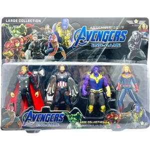 Yenilmezler Thanos Captain Marvel Thor Captain Amerika New Sesion 4,lü Figür Seti