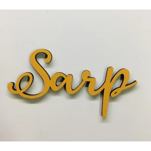 Ahşap Isim Özel Kapı Süsü, Takı Yastığı Isim 20 cm