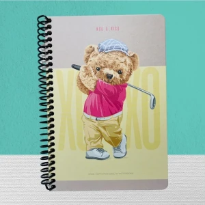 Xoxo Spiralli Sert Kpk. Defter 17X24 120 Yp. Kareli