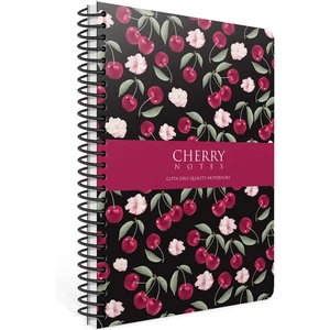 Kiraz Zamanı Spiralli Sert Kapak 17X24 120 Yaprak Kareli Defter