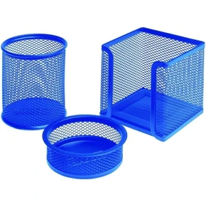 Metal Perfore 3'lü Set Mavi