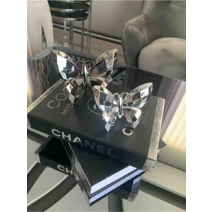 Hare Home Dekoratif 2’Li Kelebek Gümüş, Ikili Kelebek Biblo