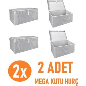 EC Shop Yegge 2 Adet Sert Kapaklı Kutu Hurç Mega Boy 60 x 40 x 30 x  Çok Amaçlı Kutu Hurç Uzun Ömürlü Hurç Kutu Yegge Mega