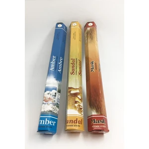 Tütsü Mi x  3 Kutu Misk, Amber, Sandal 60 Adet Tütsü Çubuğu Tütsü Mi x 2 3