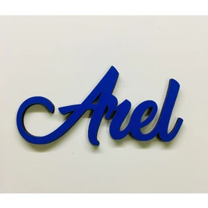 Ahşap Isim Özel Kapı Süsü, Takı Yastığı Isim 25 cm