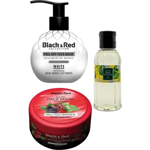 Black & Red Soyulabilir Beyaz Yüz Maskesi Yüz Terapisi 250 ml Killi Yüz Maskesi Orman Meyveli 400GR