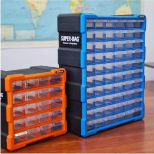 Monoblok Çekmece Seti Hobi Boncuk Vida Dübel Avadanlık Organizer 60 Çekmeceli ASR6000 Monoblok