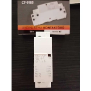 CT-9183 Sessiz Aydınlatma Kontaktörü Modüler Kontaktör 25A