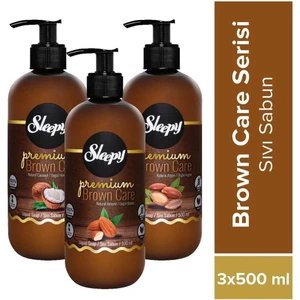 Premium Brown Care Serisi Sıvı Sabun 3X500 ml