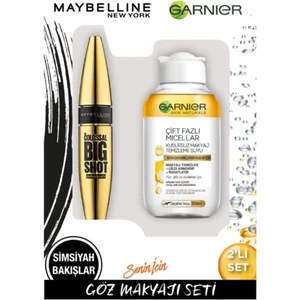 Maybelline New York Bigshot Black Maskara + Garnier Micellar 100ML Ikili Set