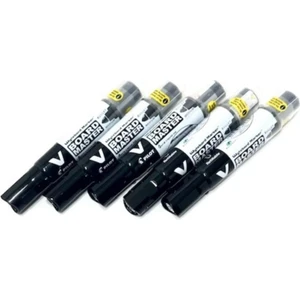 V Board Master Tahta Kalemi Siyah Renk 5 Adet Yuvarlak Uçlu Kalem Seti