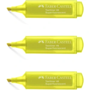 Faber Castell Faber-Castell Fosforlu Kalem Şeffaf Gövde Sarı (3 Adet)