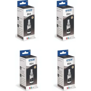 T664-T6641 Ecotank L486 Orjinal 4'lü Siyah Mürekkep