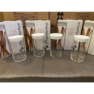 Paşabahçe 43736 Vakumlu Cam Kavanoz - Cam Erzak Saklama Kabı 4 Lü Beyaz