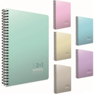 Several 4 1 Seperatörlü Ayraçlı A4 Spiralli Defter / Adet