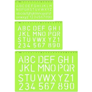 Harf Şablon 10-20-30MM Cetvel Seti