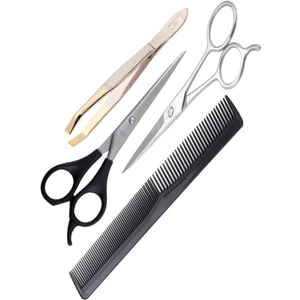 Hyd Kuaför Seti Saç Kesme Ve Inceltme Makası Berber Makası Tarak Solingen Cımbız 4'Lü Set