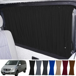 Oto Pandami Mercedes Vito W639 5 Cam 2003-2014 Uyumlu Siyah Raylı Oto Perde Takımı
