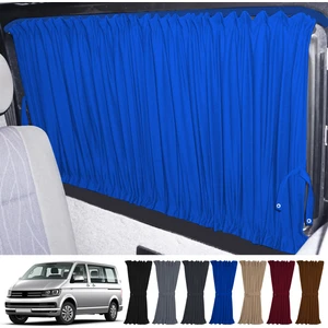 Oto Pandami Volkswagen Transporter Caravelle T5/t6/t7 Uzun Şase 2003-2022 Uyumlu Mavi Raylı Oto Perde Takımı