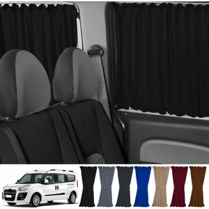 Oto Pandami Fiat Doblo Iı Uzun Şase 2010-2023 Uyumlu Siyah Raylı Oto Perde Takımı