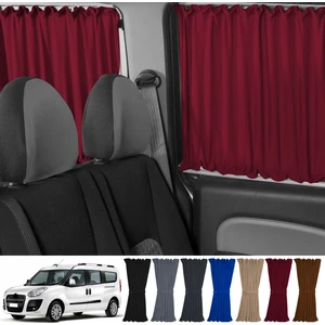 Oto Pandami Fiat Doblo Iı Uzun Şase 2010-2023 Uyumlu Bordo Raylı Oto Perde Takımı