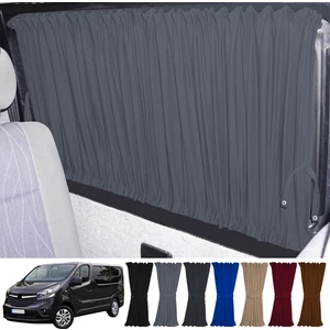 Oto Pandami Opel Vivaro B 2014-2019 Uyumlu Gri Raylı Oto Perde Takımı